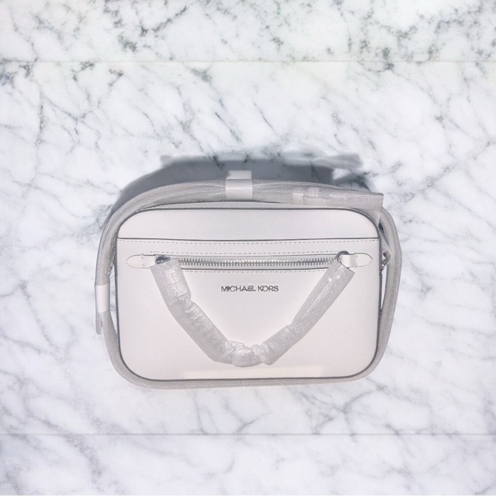 Michael Kors Jet Set Large Crossbody Bag-Optic White-R-$398 - Picture 4 of 6